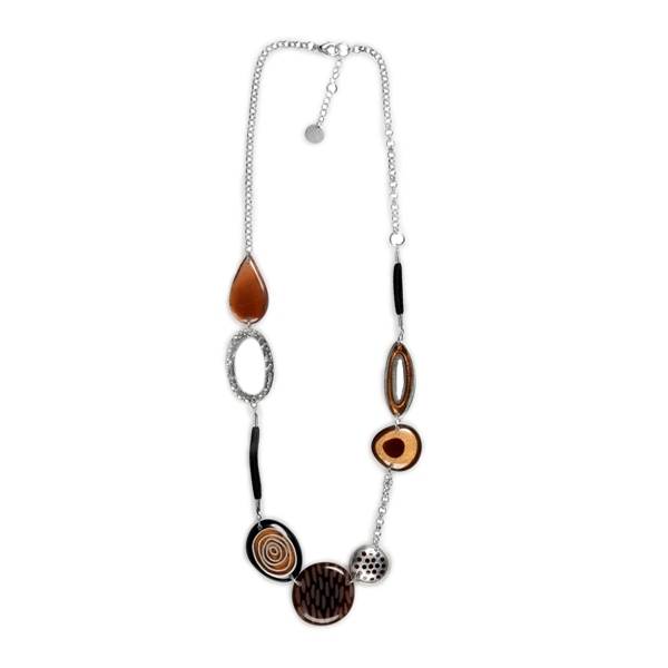 Brown Natural Eclectic Long Necklace