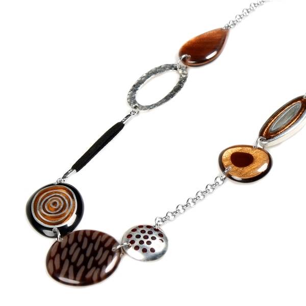 Brown Natural Eclectic Long Necklace