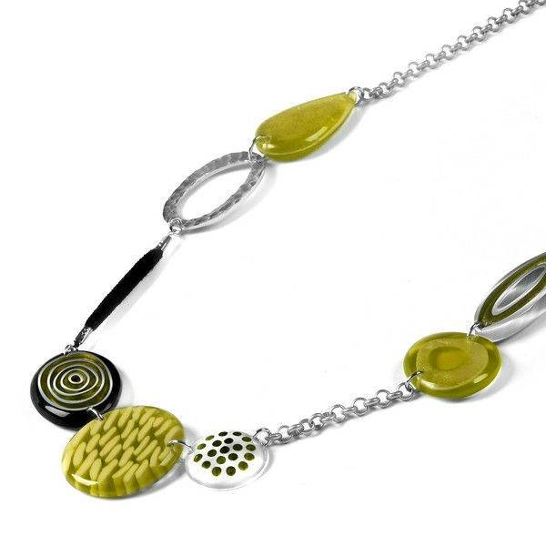 Olive Natural Eclectic Long Necklace