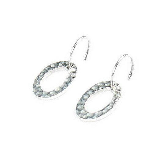 Pewter Natural Eclectic Pewter Creole Earrings | The Jewellery Stop