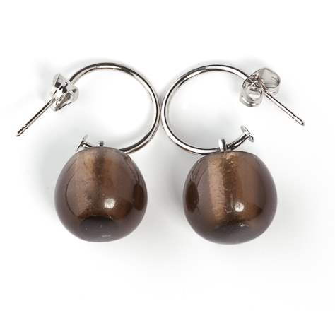 Chocolate Bam Bam Creole Earrings | The Jewellery Stop