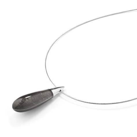 Black Raindrop Pendant | The Jewellery Stop