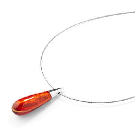 Orange Raindrop Pendant | The Jewellery Stop