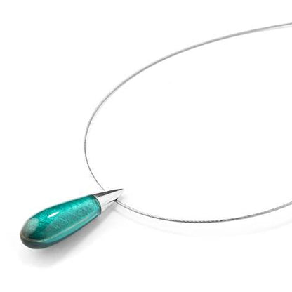 Teal Raindrop Pendant | The Jewellery Stop
