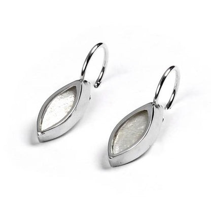 White Pewter Bullet Creole Earrings | The Jewellery Stop