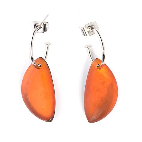 Orange Matte Eclectic Creole Earrings | The Jewellery Stop