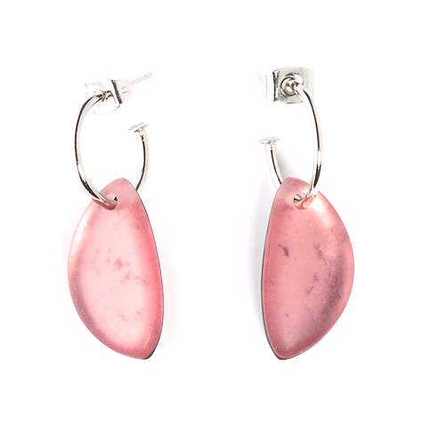 Pink Matte Eclectic Creole Earrings | The Jewellery Stop