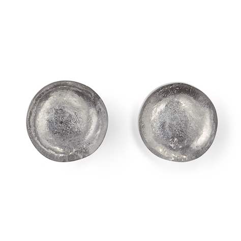 Black Domed Resin Circle Stud Earrings | The Jewellery Stop