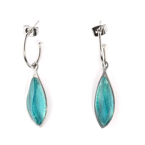 Turquoise Dragonfly Creole Earrings | The Jewellery Stop