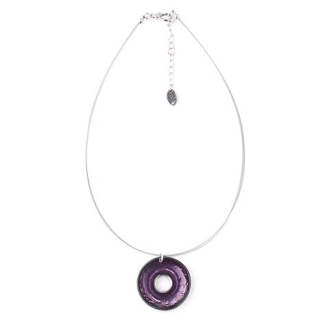 Purple Pewter Doughnut Pendant | The Jewellery Stop