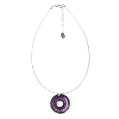 Purple Pewter Doughnut Pendant | The Jewellery Stop