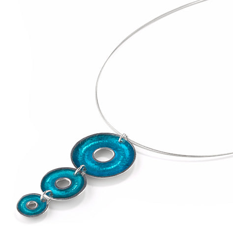 Turquoise Pewter Doughnut 3 Piece Pendant