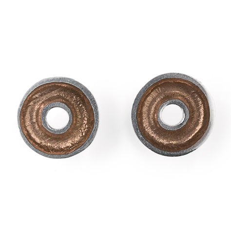 Brown Pewter Doughnut Stud Earrings | The Jewellery Stop