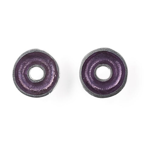 Purple Pewter Doughnut Stud Earrings | The Jewellery Stop