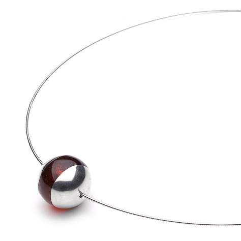 Orange Pewter Balls Pendant | The Jewellery Stop