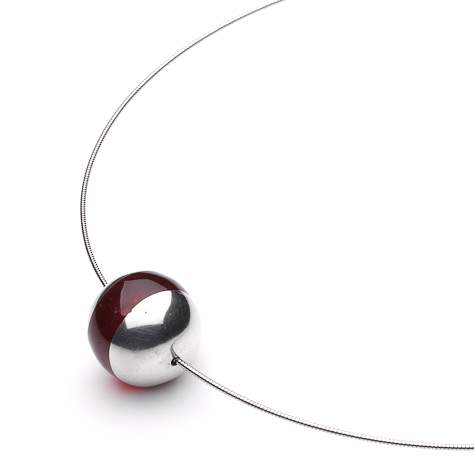 Pink Pewter Balls Pendant | The Jewellery Stop