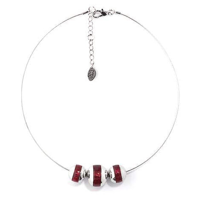 Pink Pewter Balls Necklace | The Jewellery Stop