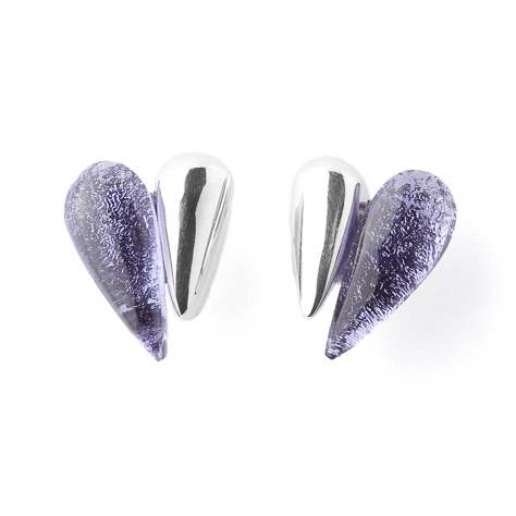 Purple United Heart Stud Earrings | The Jewellery Stop