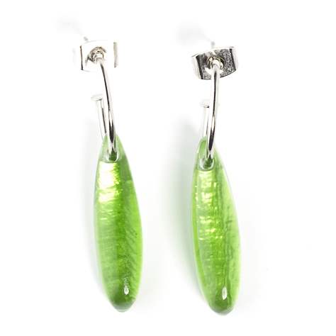 Green Palm Creole Earrings | The Jewellery Stop
