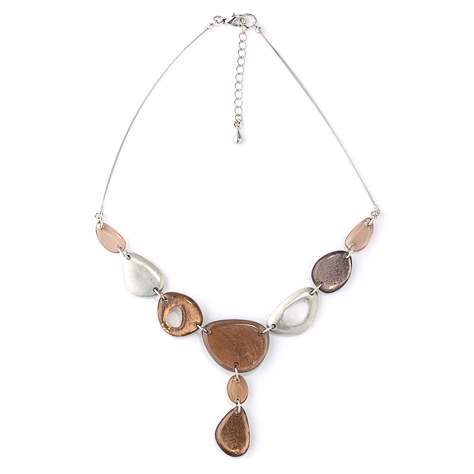 Brown Eclectic Pebble Classic Necklace