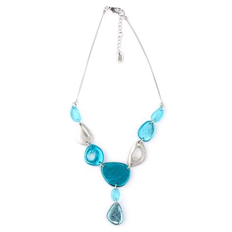 Turquoise Eclectic Pebble Classic Necklace