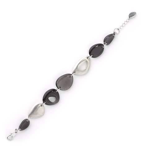 Black Eclectic Pebble Classic Bracelet | The Jewellery Stop
