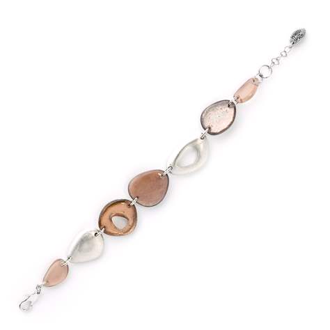 Chocolate Eclectic Pebble Classic Bracelet | The Jewellery Stop