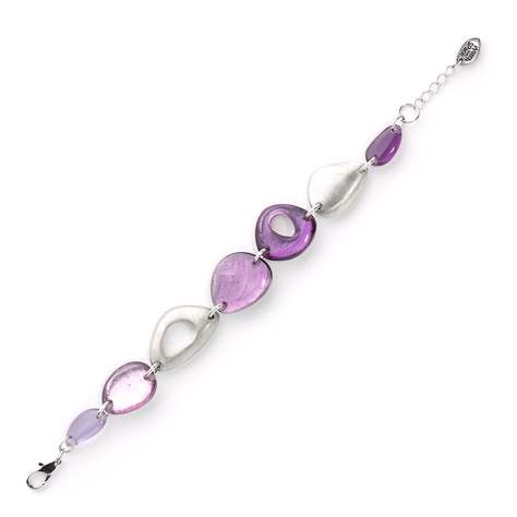 Violet Eclectic Pebble Classic Bracelet