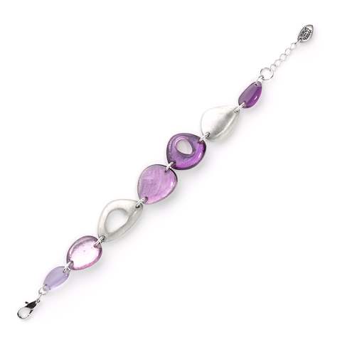 Violet Eclectic Pebble Classic Bracelet | The Jewellery Stop