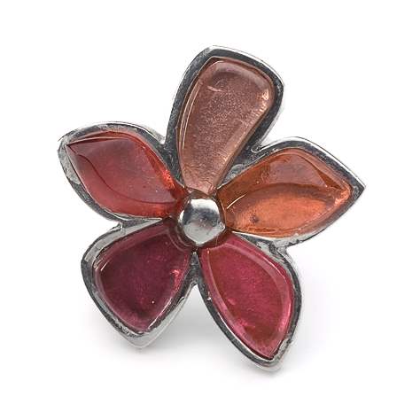 Pink Flower Cabouchon Ring | The Jewellery Stop
