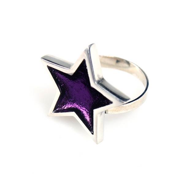Purple Pewter Star Ring | The Jewellery Stop