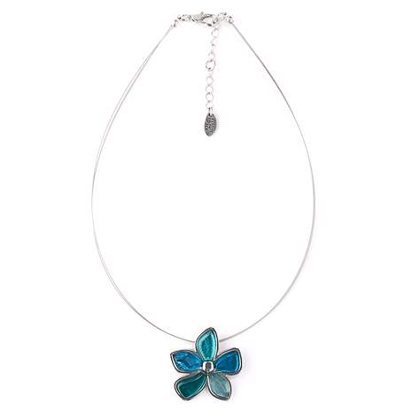 Turquoise Flower Cabouchon Small Pendant