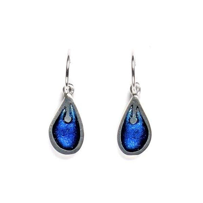 Navy Calachuchi Classic Creole Earrings | The Jewellery Stop