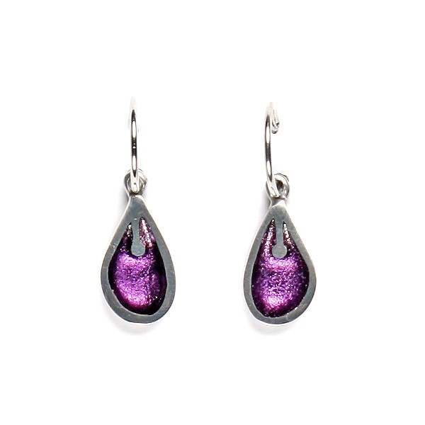 Purple Calachuchi Classic Creole Earrings | The Jewellery Stop