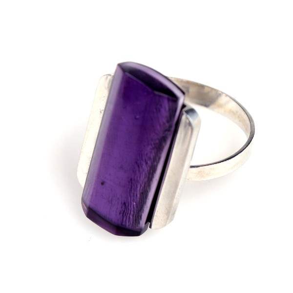 Purple Deco Slice Ring | The Jewellery Stop