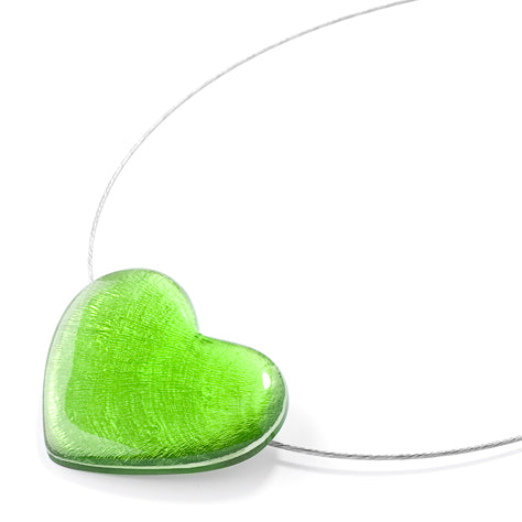 Green Shell Heart Pendant