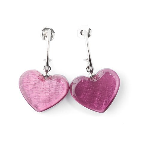 Berry Shell Heart Creole Earrings | The Jewellery Stop