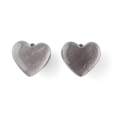 Black Shell Heart Clip Earrings | The Jewellery Stop
