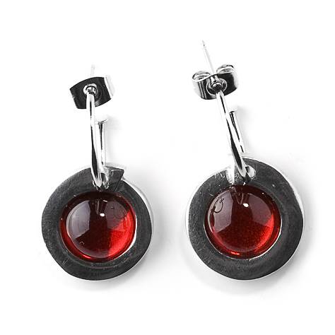 Red Vortex Creole Earrings | The Jewellery Stop
