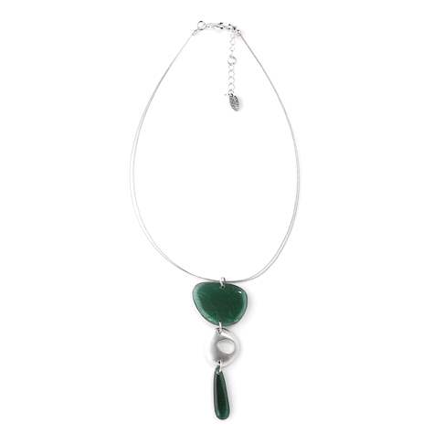 Emerald Eclectic Pebble Pendant