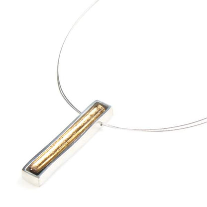 Gold Caged Line Pendant