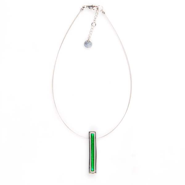 Green Caged Line Pendant