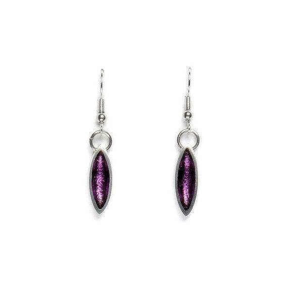 Purple Bamboo Shoot Fish Hook Earrings | The Jewellery Stop