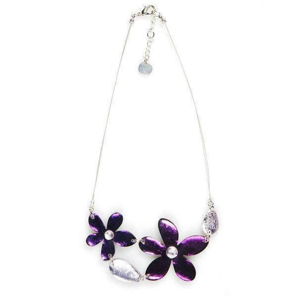 Lavender Flower Bib Necklace