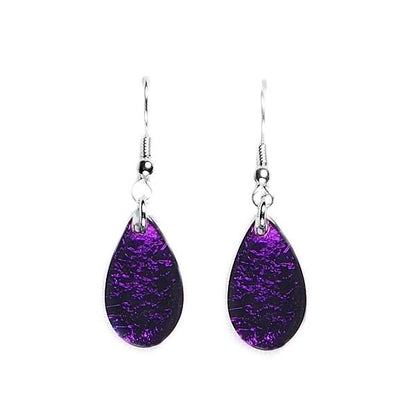 Purple Flower Petal Fish Hook Earrings | The Jewellery Stop