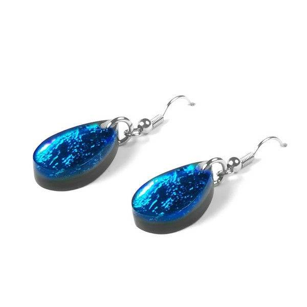 Turquoise Flower Petal Fish Hook Earrings | The Jewellery Stop