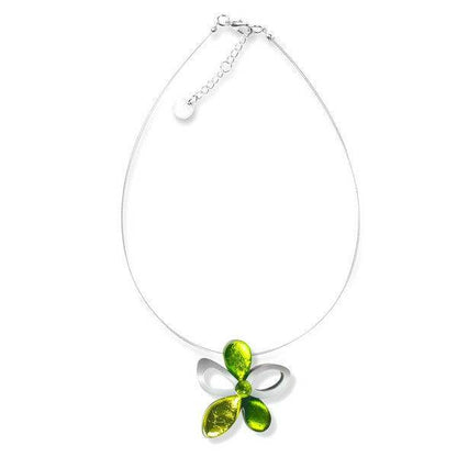 Apple Eclectic Flower Pendant on Wire