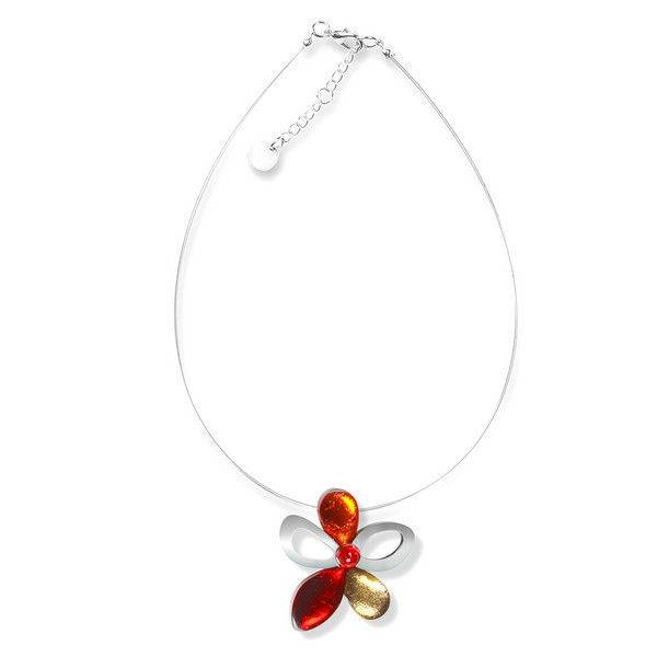 Brulee Eclectic Flower Pendant on Wire