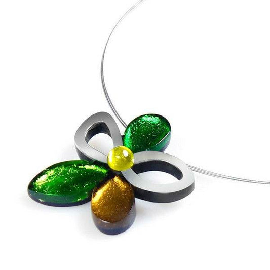 Eden Eclectic Flower Pendant on Wire | The Jewellery Stop