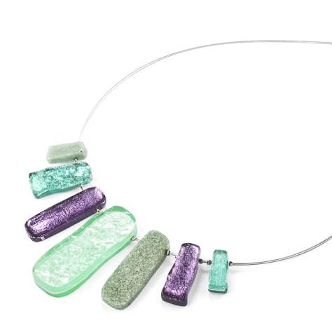 Ocean Mist Jagged Tiles Necklace | The Jewellery Stop